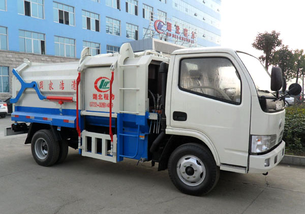 東風(fēng)銳鈴5方側(cè)裝掛桶式垃圾車(chē)